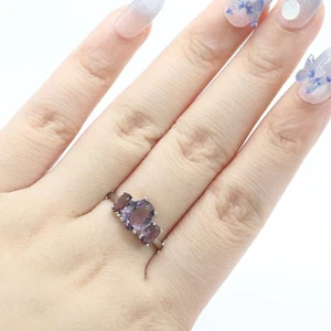 New Designed Purple Amethyst Wholesale Drop Shipping Silver Rings 6.5 - Picture 1 of 3