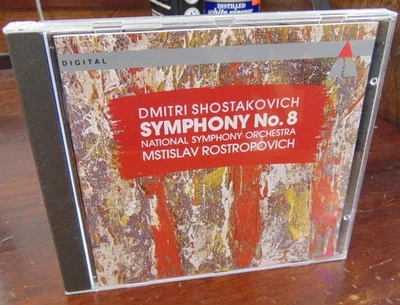ШОСТАКОВИЧ — симфония No8 — РОСТРОПОВИЧ, Н.С.О. / Teldec 9031-74719-2 / почти как новый - Изображение 1 из 3