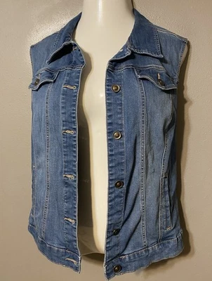 Супер милый Cato джинсовой ткани жилет Sz 22/24W ~ без рукавов ~ синий - Изображение 1 из 2
