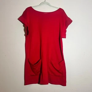 Bryn Walker rote Clyde Tunika Größe Small Fleece gefüttert Bambus weich Oversize USA - Bild 1 von 8