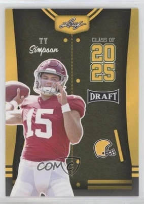 2023 Leaf Draft Class of 2025 Gold Ty Simpson #85 - Image 1 of 2