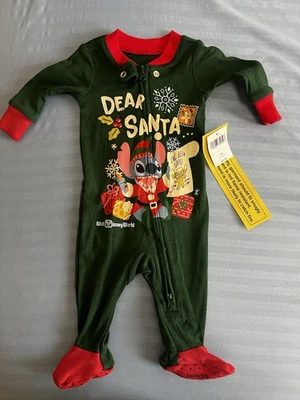 Disney Bebé Recién Nacido Querido Santa "Lilo and Stitch" Footie Pijama Cremallera Nuevo con Etiquetas Foto 1 de 3