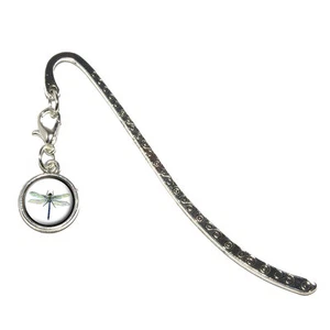 Dragonfly - Metal Bookmark Page Marker with Charm - Imagen 1 de 1