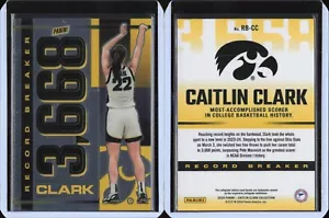 2024 Panini Record Breaker Caitlin Clark Collection #CC Hawks Fever - Imagen 1 de 1