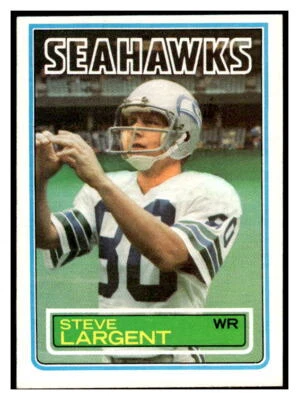1983 Topps #389 Steve Largent Seattle Seahawks Excellent - Image 1 of 2