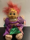 Vintage Russ Troll Kidz Guinevere Troll Doll  Princess - Purple Dress-Pink Hair
