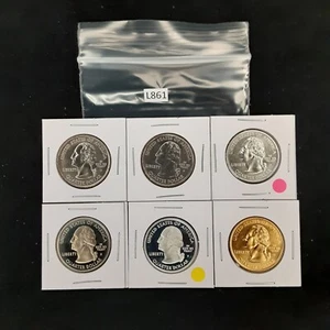 2006 Nebraska State Quarters Set! 6 Different coins! 1 90% silver!! L861 - Picture 1 of 2