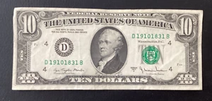 1977A ($10) Ten Dollar Bill Cleveland Federal Reserve Bearer Note Tombstone Year - Picture 1 of 4