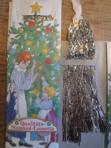 1 SILVER LEAD TINSEL German Christmas Tree Metal Foil Icicles Stanniol Lametta - Picture 1 of 9
