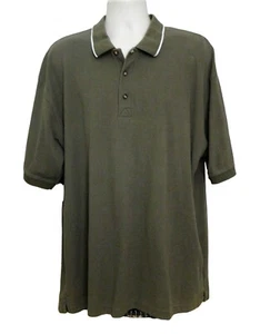 Greg Norman Play Dry Polo Shirt XXL Green Short Sleeve Cotton Polyester - Picture 1 of 6