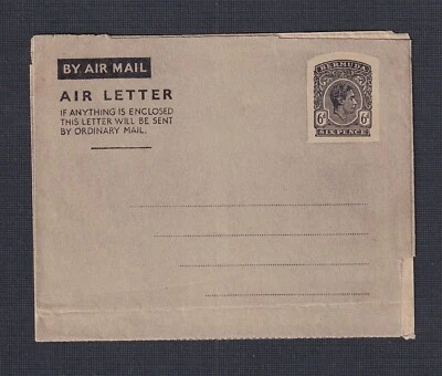 BERMUDAS 1948 'GEORGE VI' AEROGRAMA 6D H&G #F2 SIN USAR Foto 1 de 2