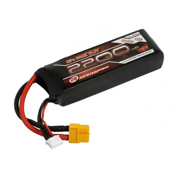 R05258 Robitronic Batteria LiPo 2200mAh 3S 45C XT60 (23x34x105mm) LC - RK1800A3S - Immagine 1 di 1