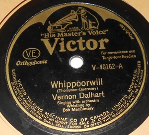 Victor V-40162 Vernon Dalhart Whippoorwill / Blue Ridge Sweetheart 78rpm E+ Rare - Picture 1 of 2