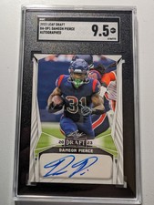 Graded 2023 Leaf Draft - Autographs #BA-DP1 Dameon Pierce (AU) Texans SGC 9.5
