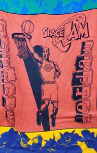 Vintage Michael Jordan 1996 Space Jam Multicolor Blanket Soft Fleece Throw - Picture 1 of 1