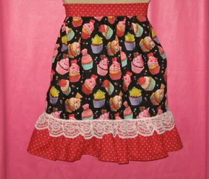 Handmade Women's Half Apron - Cupcakes - Multi color - Picture 1 of 2