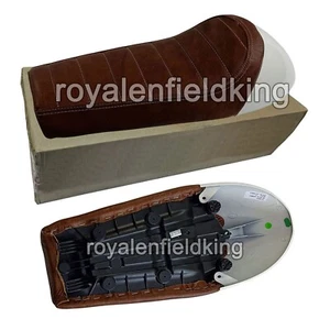 Adapté Pour Royal Enfield Gt & Intercepteur 650 D4 Touring Simple Seat & Blanc - Photo 1/7