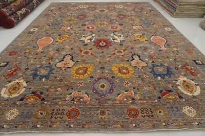 12 x 15 ft Gray Bidjar Afghan Hand Knotted Wool Transitional Oriental Rug - Image 1 of 4