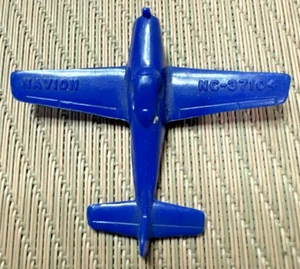 RYAN NAVION NC37104 toy plastic mini plane HARD PLASTIC BLUE 1 3/4" LIDO - Picture 1 of 7