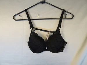 Victoria's Secret Bra Womens 34A Black Lace Underwire Push Up Bra - Picture 1 of 14