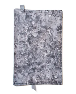 Standard Size Paperback Book Cover in Gray with Silver Metallic Glitter Fabric - Picture 1 of 4
