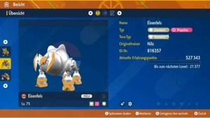 Shiny Eisenfels/6IV /Lv 75/ NatDex| Pokemon Karmesin/Purpur - Bild 1 von 4