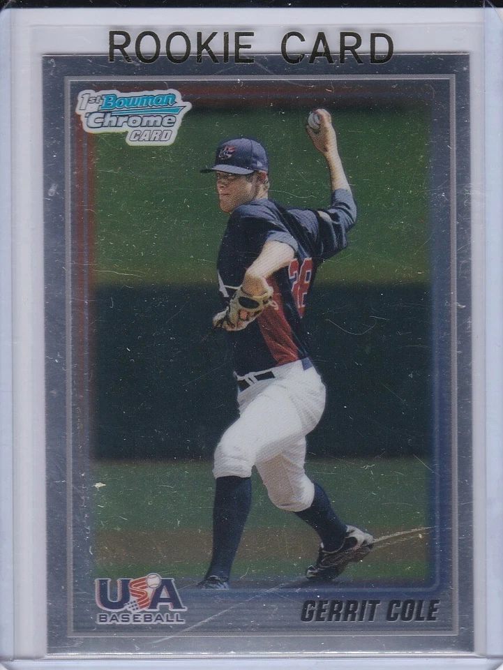 GERRIT COLE ROOKIE CARD 2010 Bowman CHROME 1st RC Baseball TEAM USA NY YANKEES! - Image 1 of 2