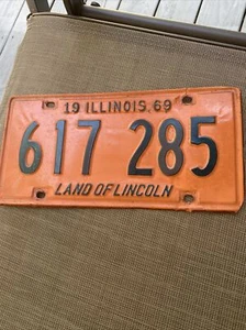 1969 ILLINOIS LICENSE PLATE - Picture 1 of 4