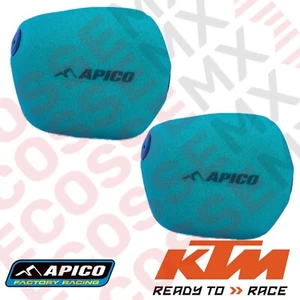 KTM EXCF450 APICO PRE-OILED AIR FILTERS 2024 DUAL STAGE AIR FILTERS x2 - Picture 1 of 6