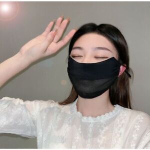 2pcs Ice Silk Face Mask Washable Face Cover Fashion Sunscreen Mask for Summer