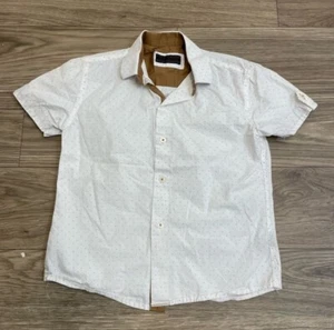 Platini 100 % Baumwolle weiß Dreieck Druck Knopfleiste Kragen Hemd Kinder Größe 8 - Bild 1 von 5