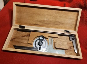 Transportador biselado TAKACHIHO SEIKI Nº496G en estuche de madera - COMO NUEVO - Japón - Imagen 1 de 8