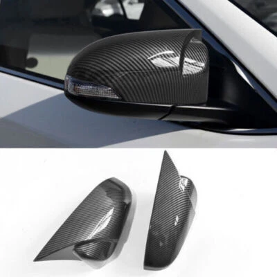 2X 2014-2018 para Toyota Corolla fibra de carbono bocina de buey espejo retrovisor cubierta embellecedor Foto 1 de 4