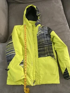 Spyder Jacket Youth 18  black yellow insulated Winter Ski Snowboard - Picture 1 of 7