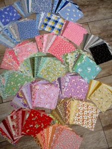 170+ ALL DIFFERENT 5" INCH 30'S REPRODUCTION TYPE FABRICS 100% COTTON - Picture 1 of 10