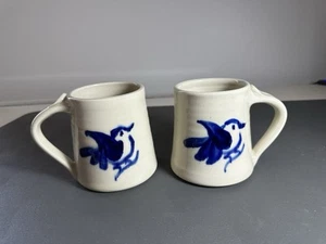 2 Vintage Millner Bluebird Mugs - Stockholm Pottery Wisconsin - Picture 1 of 6