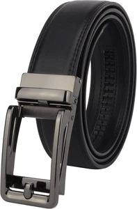 Cintura Uomo, Cintura in Pelle Con Fibbia Automatica Senza Buchi, Cinta Elegante - Foto 1 di 12