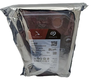 SEAGATE IRONWOLF 8TB 3.5" SATA DRIVE 7200RPM 256MB - ST8000VN004 *SEALED* (READ) - Image 1 of 2