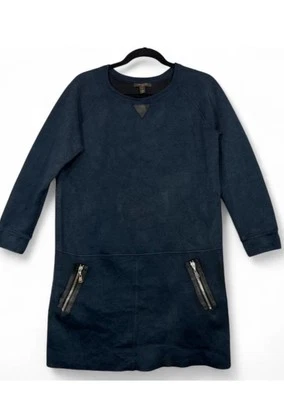 Vestido Louis Vuitton para mujer L azul marino seda lana tejido manga larga funda cuero Foto 1 de 4