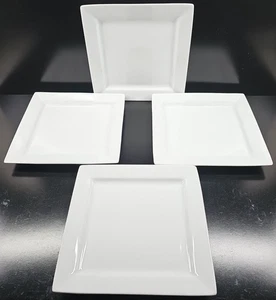 (4) Home Trends Baldachin weiß quadratisch Speiseteller Set elegant Servierschalen Posten - Bild 1 von 24