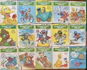 Sesame Street Library COMPLETE Vintage books 1978 Books 1-15 - Picture 1 of 5