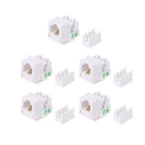 5pcs Rj11 Cat3 Socket Connector Telephone Module 4-wire Telecom Voice Adapter - Zdjęcie 1 z 7