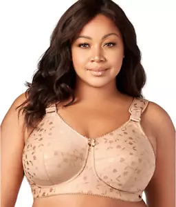 ELILA Size 40M Mocha Wireless Full Coverage Soft Floral Bra 1305-07 NWT - Picture 1 of 6