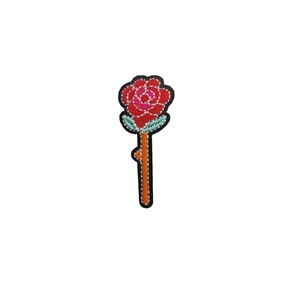Parche Flor Rosa Pequeño Termoadhesivo Ropa Bordado plancha Calor - Imagen 1 de 2