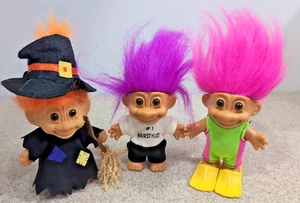 Muñecas Russ Troll de colección, lote de 3, bruja, nadadora y estilista, 4 pulgadas - Imagen 1 de 12