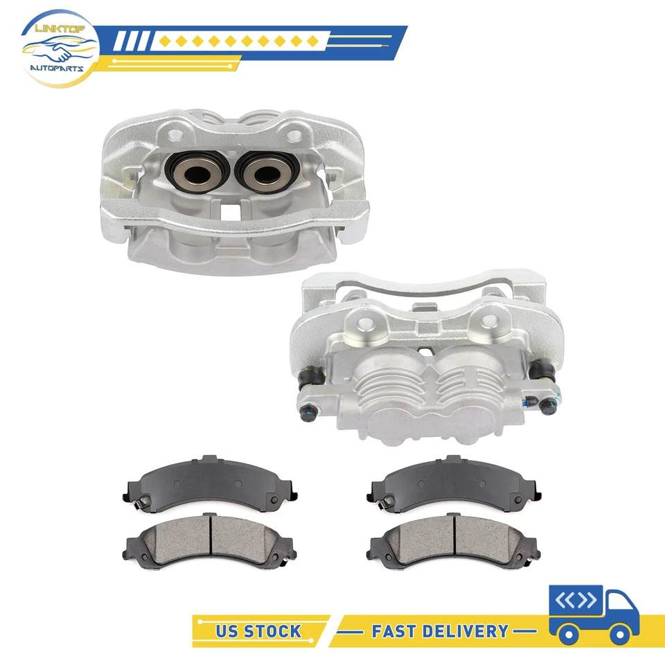 Brake Calipers Rear And Ceramic Pads For Chevrolet Avalanche Silverado 1500 HD - Image 1 of 1