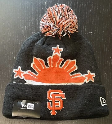 Gorro tejido New Era San Francisco Giants para mujer filipino pompón Foto 1 de 4