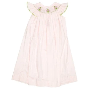 Classic Whimsy Ladybug Smocked Embroidered Pink Checkered Gingham Dress Size 5 - Picture 1 of 4
