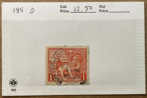 1924 GB KGV 1d Lion Stamp | SG #430 Sc #185 Mi #166A | Used - Picture 1 of 3