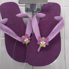 Girls Kids Purple Cat Havianas Thongs  New BNWT Size 27/28 Approx 10